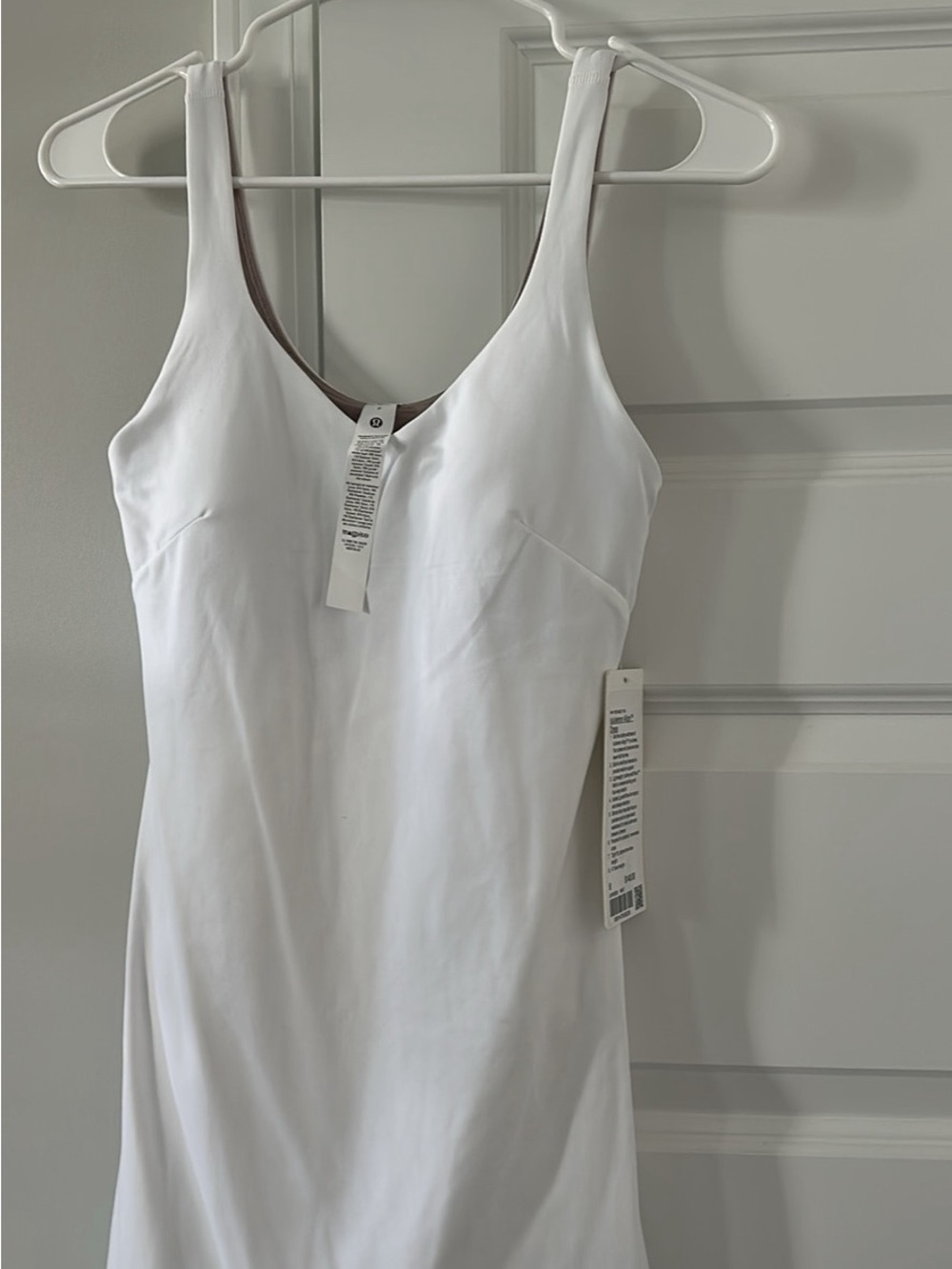 lululemon athletica align White Tank Mini Dress with shorts & Pockets Size 6 - Picture 8 of 8